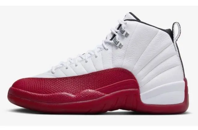 2023 nike air jordan 12 retro cherry white black varsity red