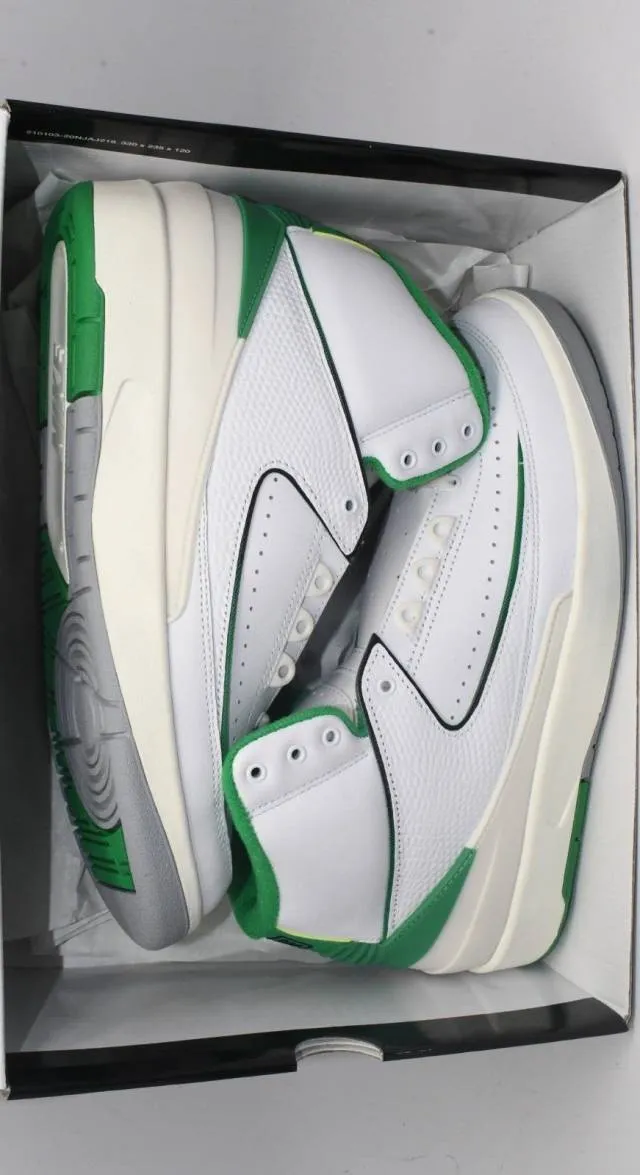 2023 nike air jordan 2 retro lucky green 4-7y white sail dr8884-103