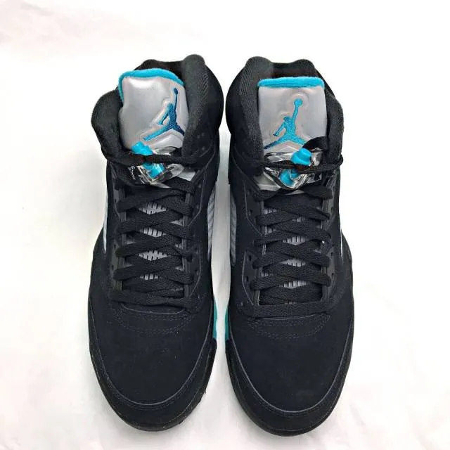 2023 nike air jordan 5 retro aqua 4-6.5y black taxi