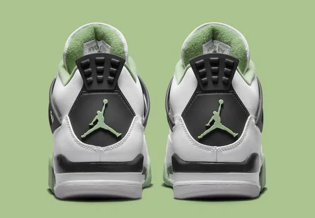 2023 wmns nike air jordan 4 retro seafoam 5-9 white oil green