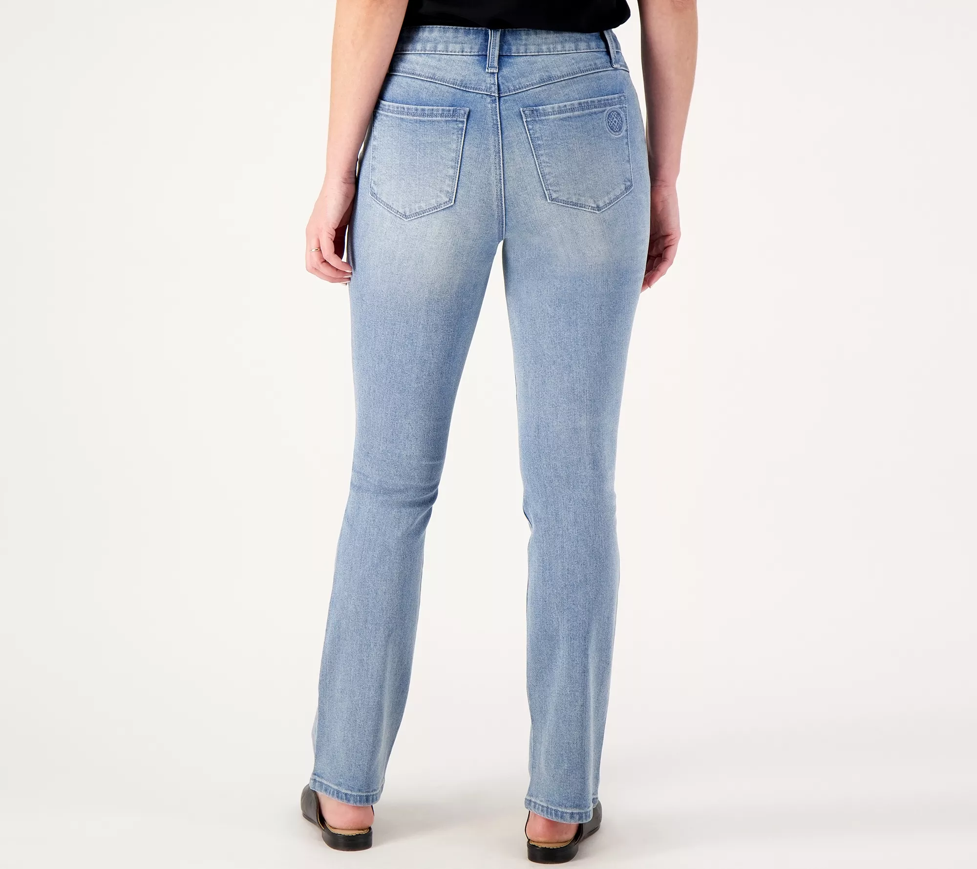 "As Is" Laurie Felt Forever Denim 5 Pocket Relaxed Baby Bell Jeans