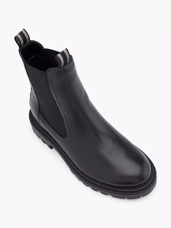 5th Avenue  Black Leather Chelsea Boot