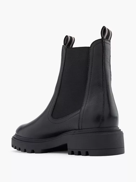 5th Avenue  Black Leather Chelsea Boot