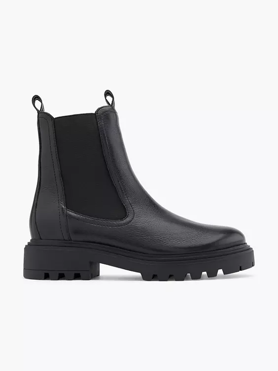 5th Avenue  Black Leather Chelsea Boot