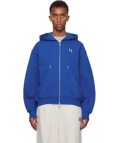 ADER error Blue TRS Tag 02 Zip-Up Hoodie