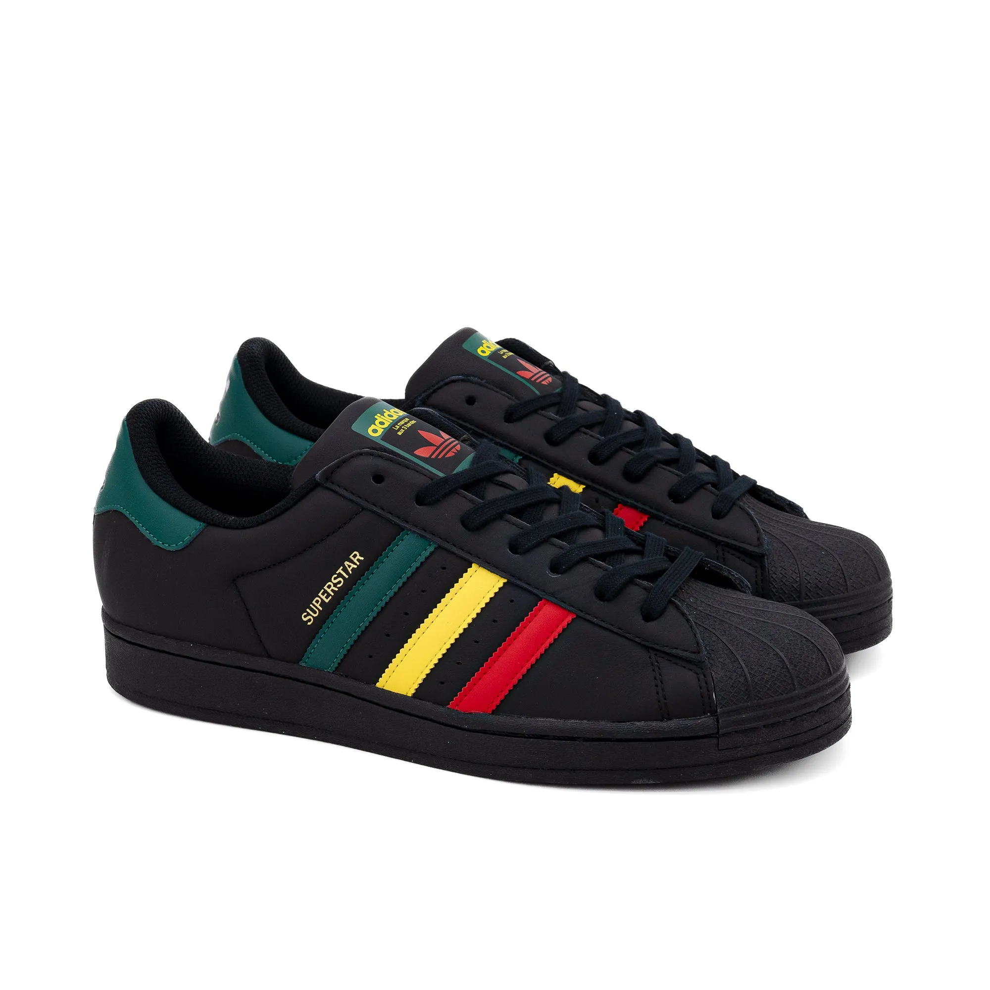 adidas Superstar Core Black/Yellow/Collegiate Green IH3121