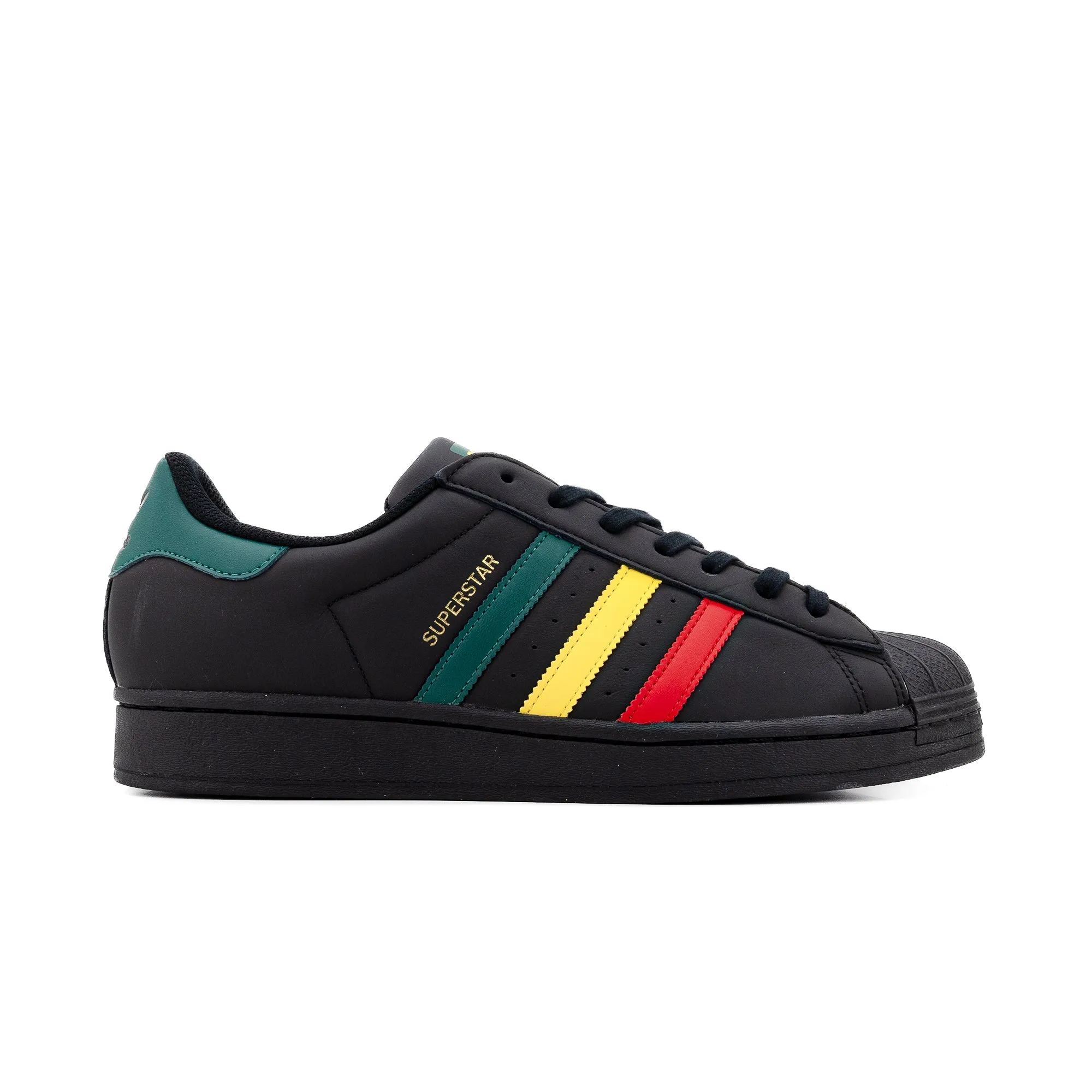 adidas Superstar Core Black/Yellow/Collegiate Green IH3121