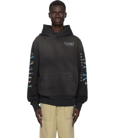 Amiri Black Theatre Masks Hoodie