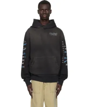 Amiri Black Theatre Masks Hoodie