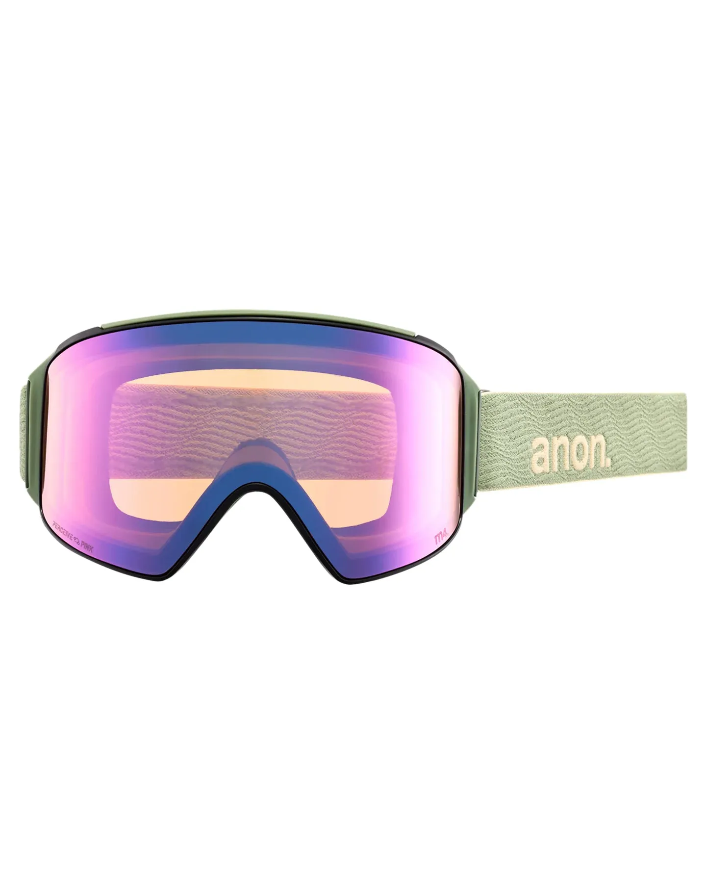 Anon M4 Cylindrical Low Bridge Snow Goggles + Bonus Lens + Mfi Face Mask - Hedge/Perceive Variable Green Lens