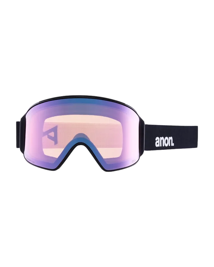 Anon M4 Cylindrical Snow Goggles + Bonus Lens + Mfi Face Mask - Black/Perceive Variable Blue Lens