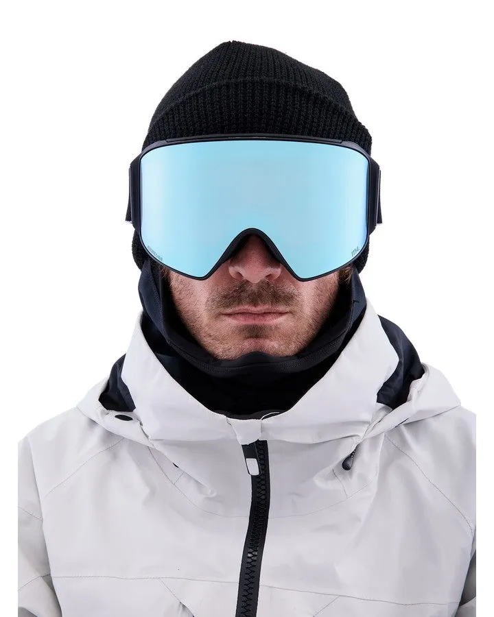 Anon M4 Cylindrical Snow Goggles + Bonus Lens + Mfi Face Mask - Black/Perceive Variable Blue Lens