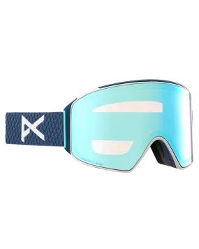 Anon M4 Cylindrical Snow Goggles + Bonus Lens + Mfi Face Mask - Nightfall/Perceive Variable Blue Lens