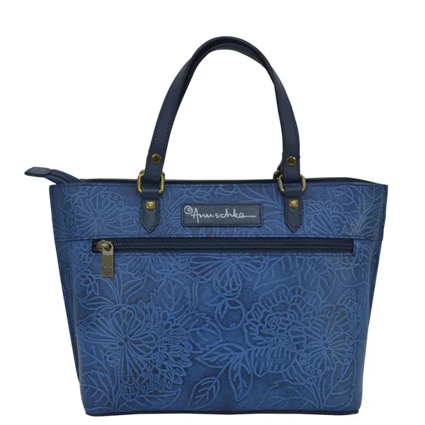 Anuschka Leather Handpainted Tote: 693-TBF-OCN 