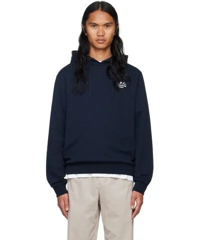 A.P.C. Navy Standard 'Rue Madame' Hoodie