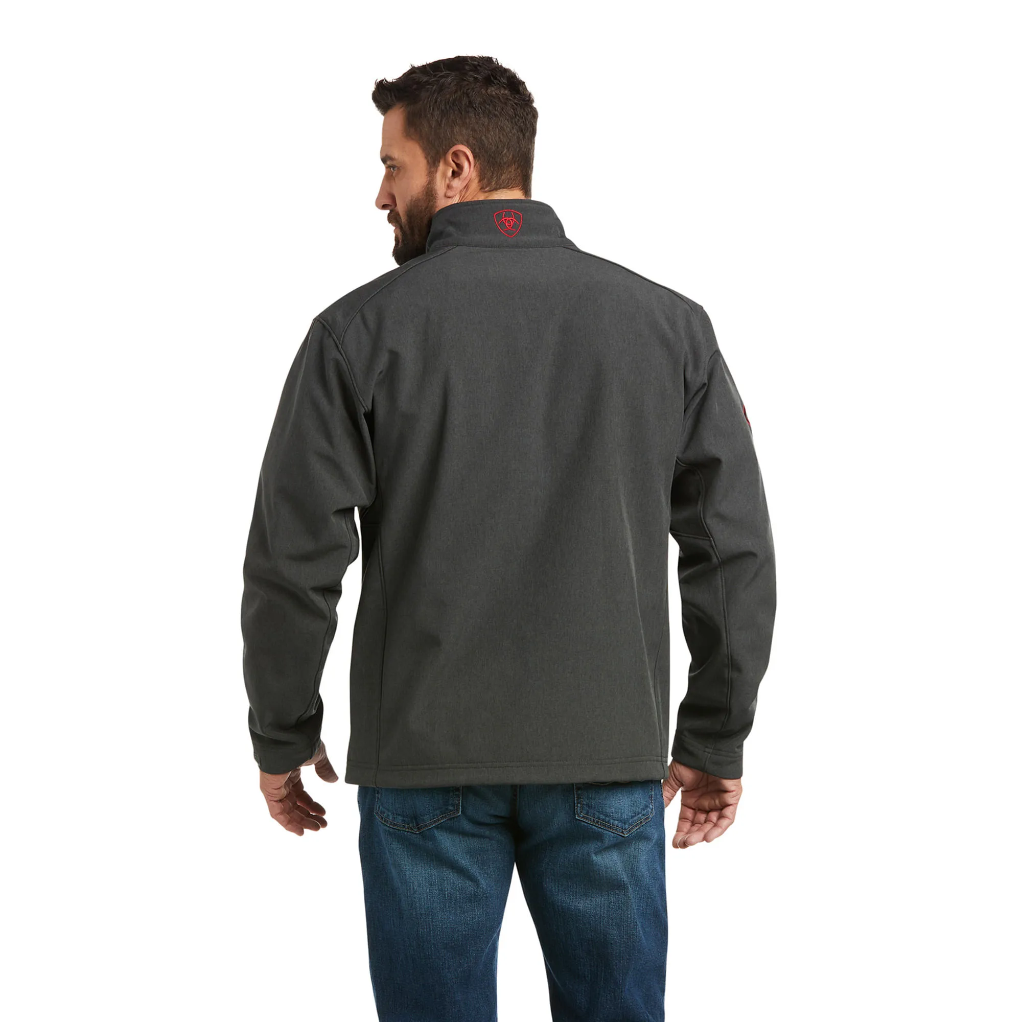 Ariat Mens Logo 2.0 Charcoal Americana Softshell Jacket