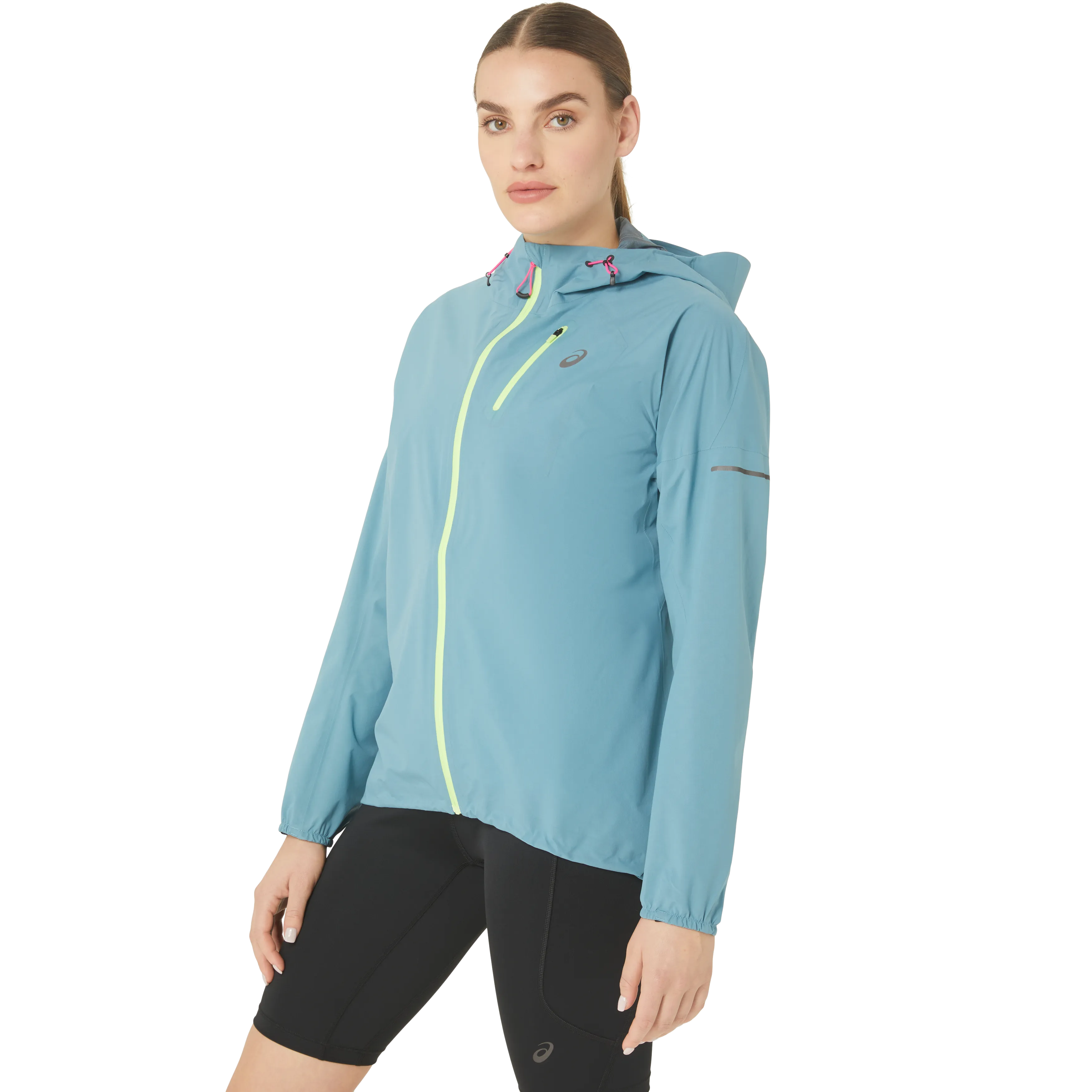 Asics Women's Fujitrail Waterproof Jacket Gris Blue | Buy Asics Women's Fujitrail Waterproof Jacket Gris Blue here | O