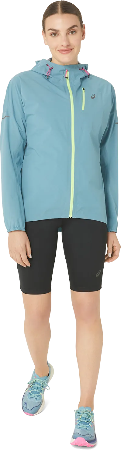 Asics Women's Fujitrail Waterproof Jacket Gris Blue | Buy Asics Women's Fujitrail Waterproof Jacket Gris Blue here | O