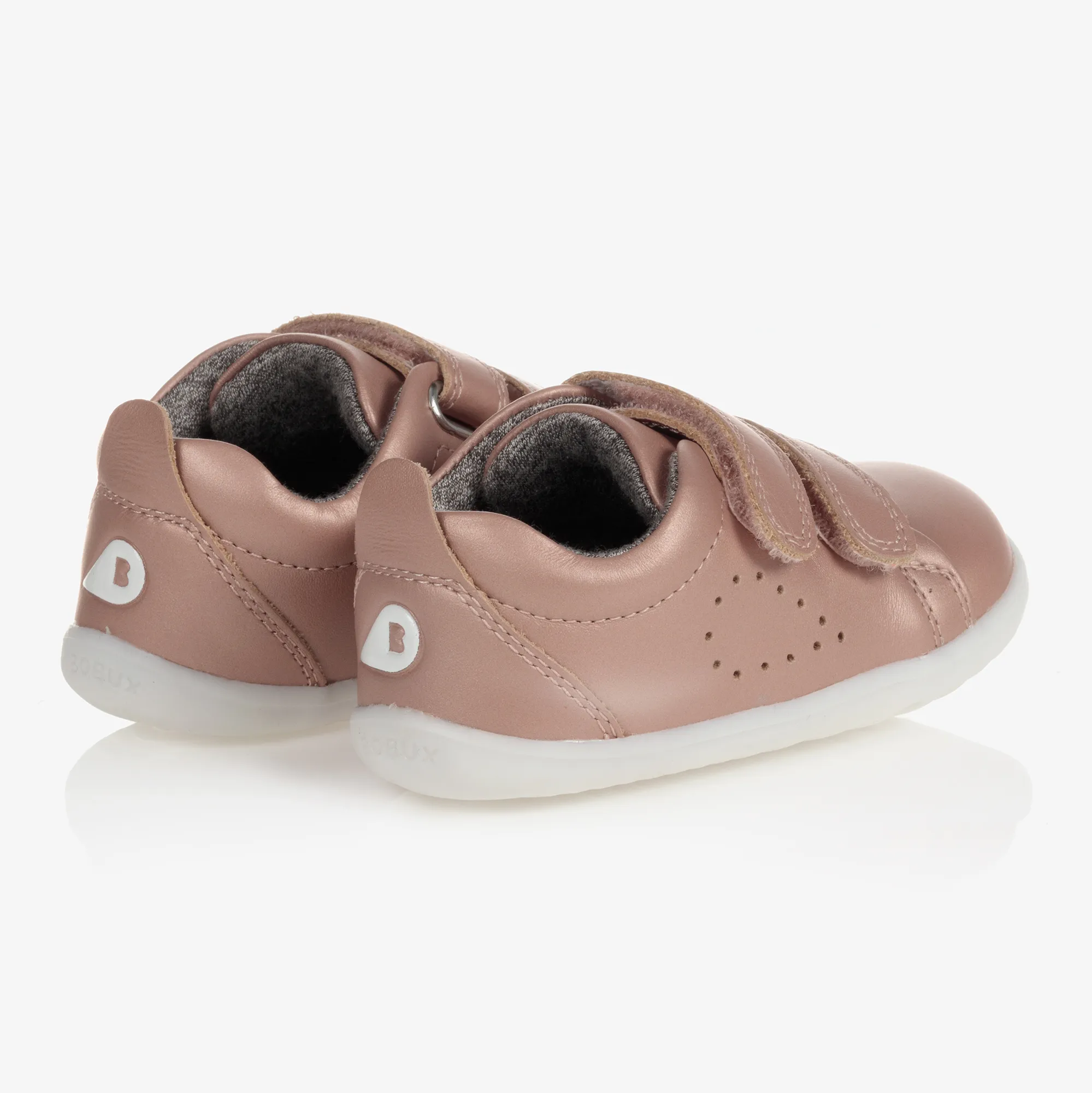 Baby Girls Pink Leather Trainers