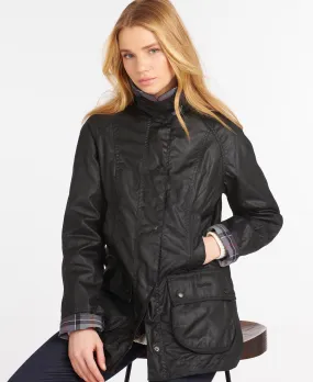 Barbour Classic Beadnell Wax Jacket Black Womens - A One Clothing