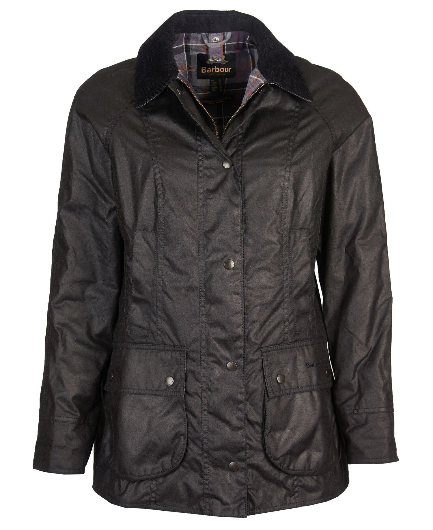 Barbour Classic Beadnell Wax Jacket Black Womens - A One Clothing