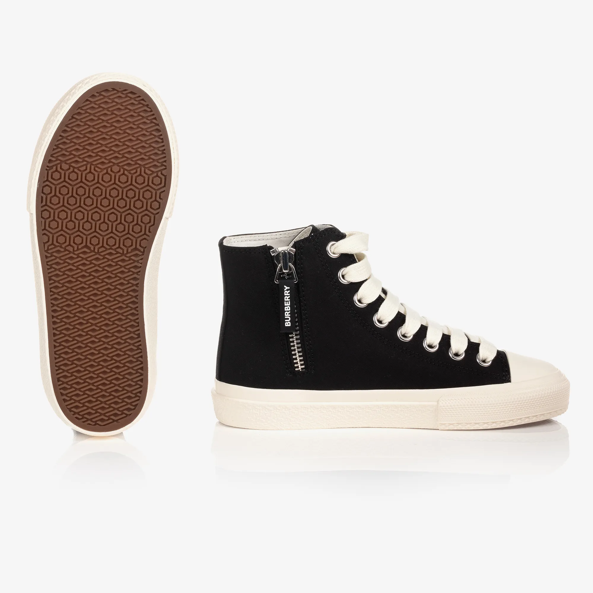 Black High-Top Logo Trainers