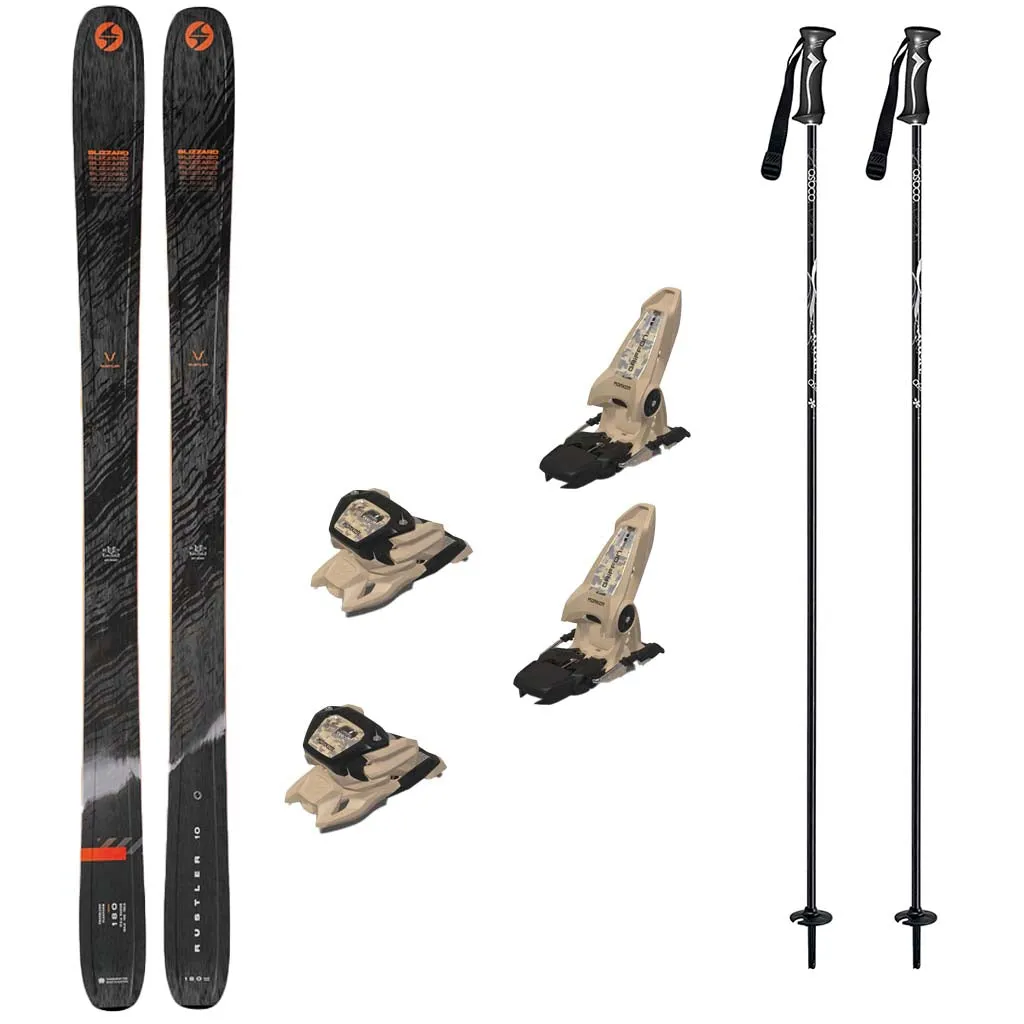 Blizzard Rustler 10 Mens Skis 2025 with Marker Griffon 13 ID Ski Bindings Ski Package