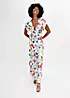 bonprix Floral Print Wrap Maxi Dress