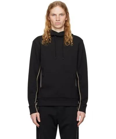 Boss Black Logo-Embossed Hoodie