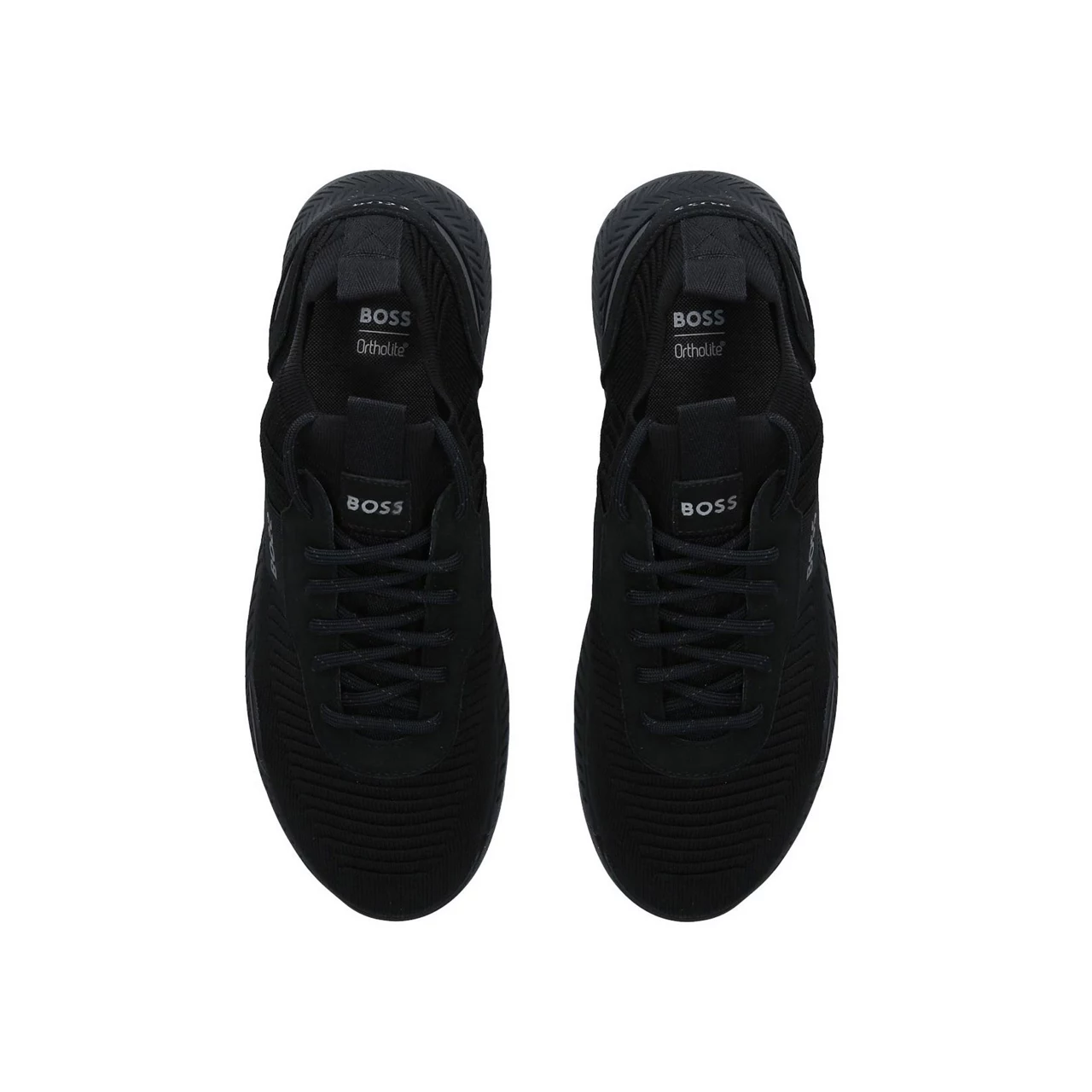 BOSS Titanium Knit Trainers - Black