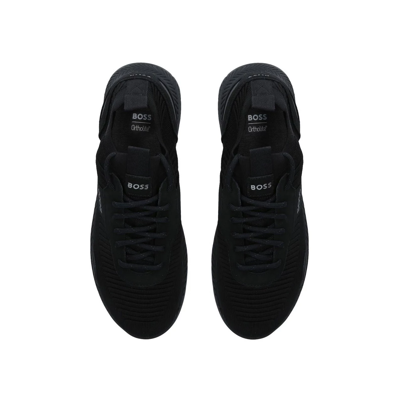 BOSS Titanium Knit Trainers - Black