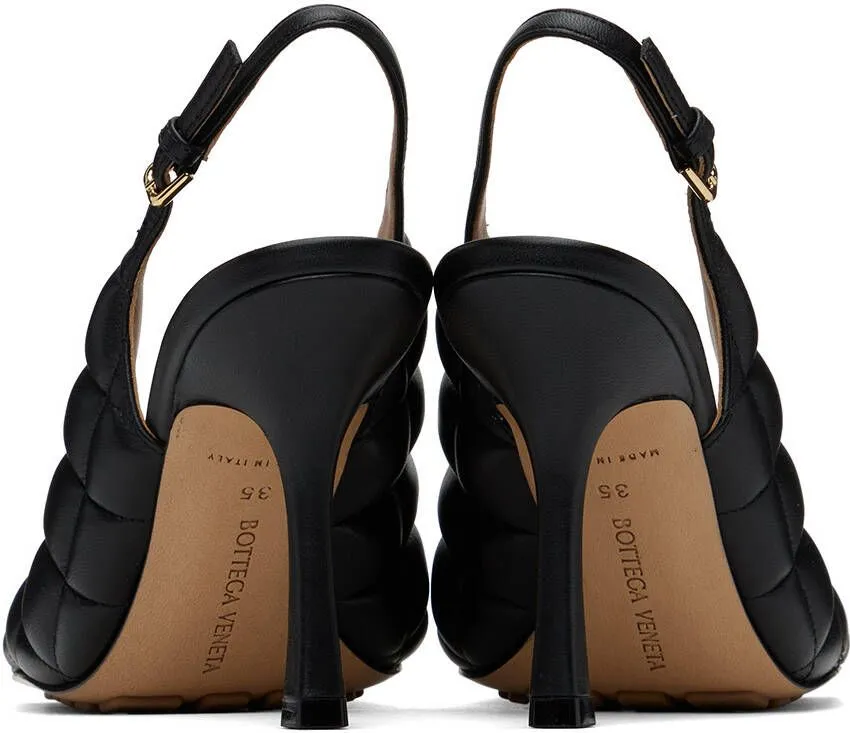 Bottega Veneta Black Padded Heeled Sandals