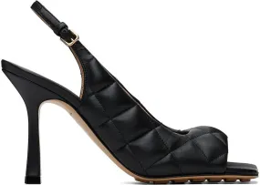 Bottega Veneta Black Padded Heeled Sandals