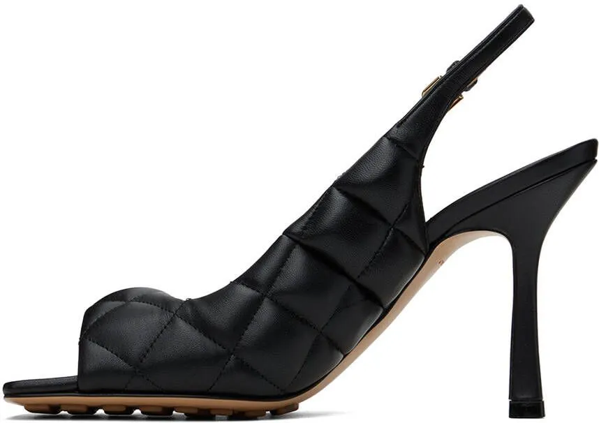 Bottega Veneta Black Padded Heeled Sandals