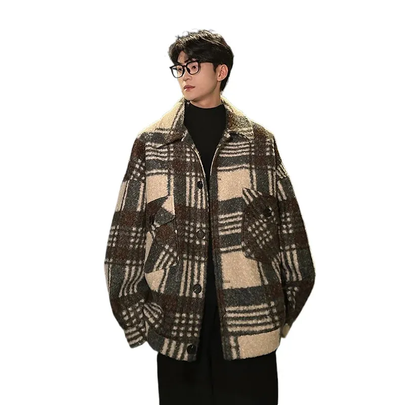 Boucle Style Check Shirt Jacket