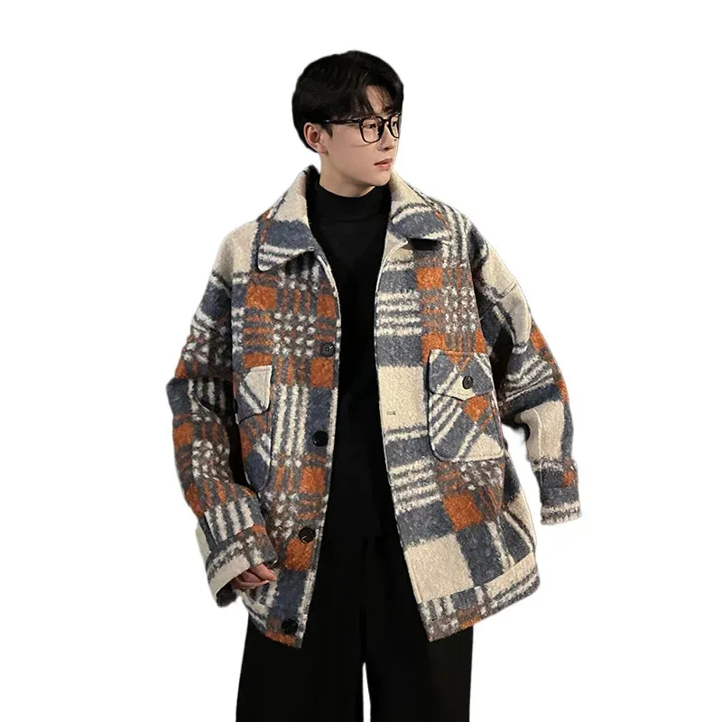 Boucle Style Check Shirt Jacket