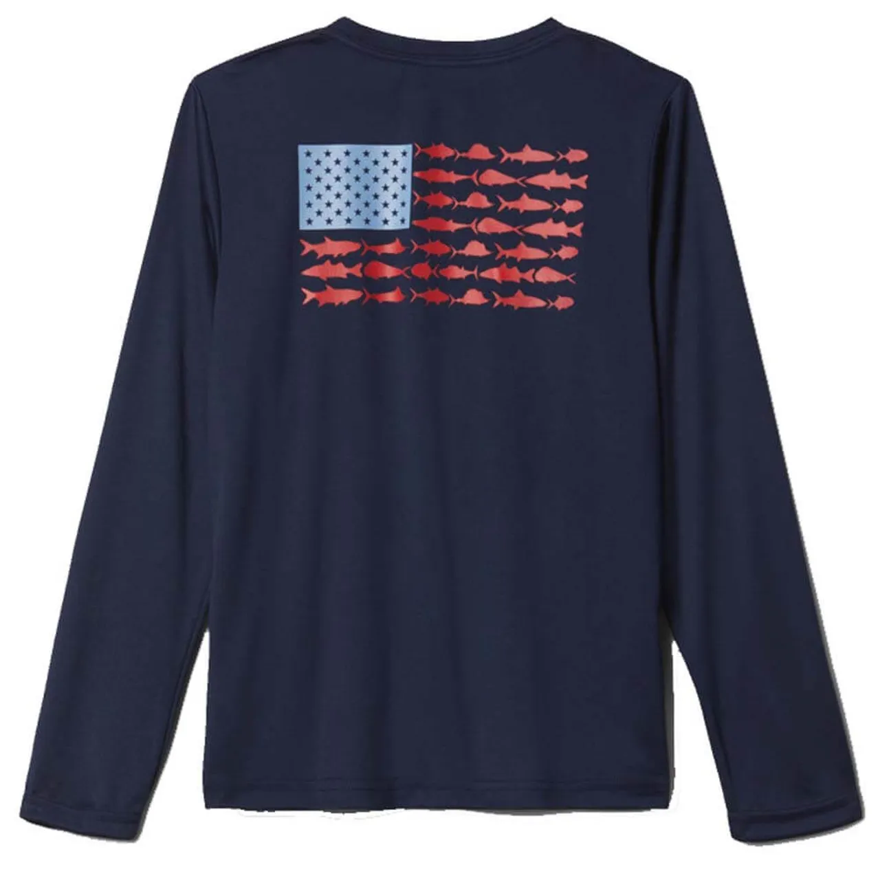 Boys' Columbia PFG Terminal Tackle Fish Flag Long Sleeve T-Shirt