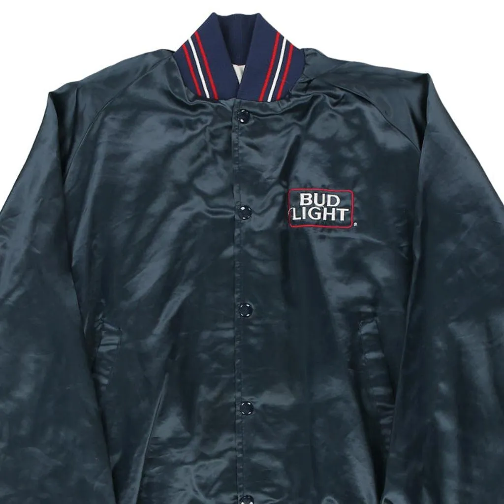 Bud Light Unbranded Varsity Jacket - Medium Navy Polyester Blend