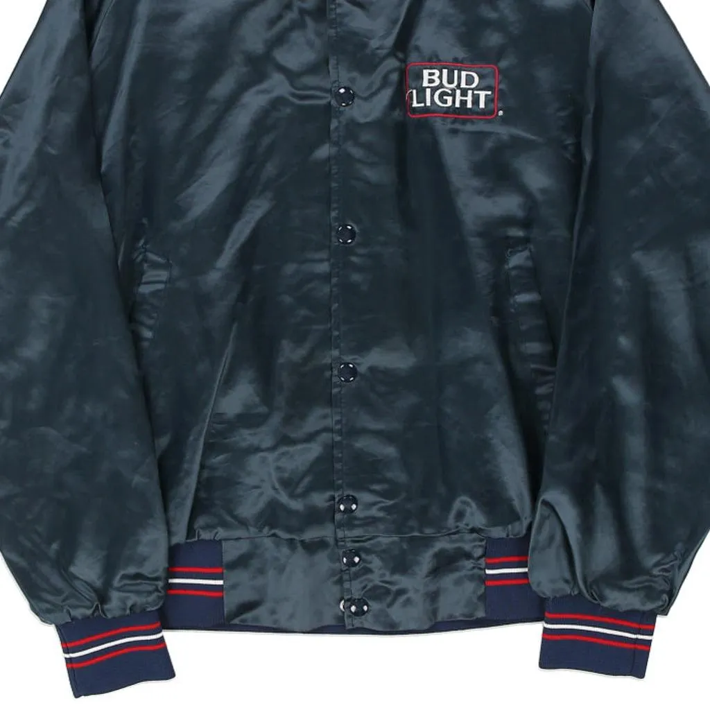 Bud Light Unbranded Varsity Jacket - Medium Navy Polyester Blend