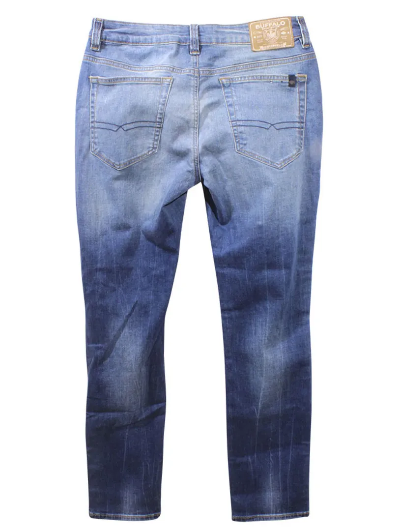 Buffalo By David Bitton Men's Slim Ash Jeans Indigo Crinkled/Softly Sanded 33x30