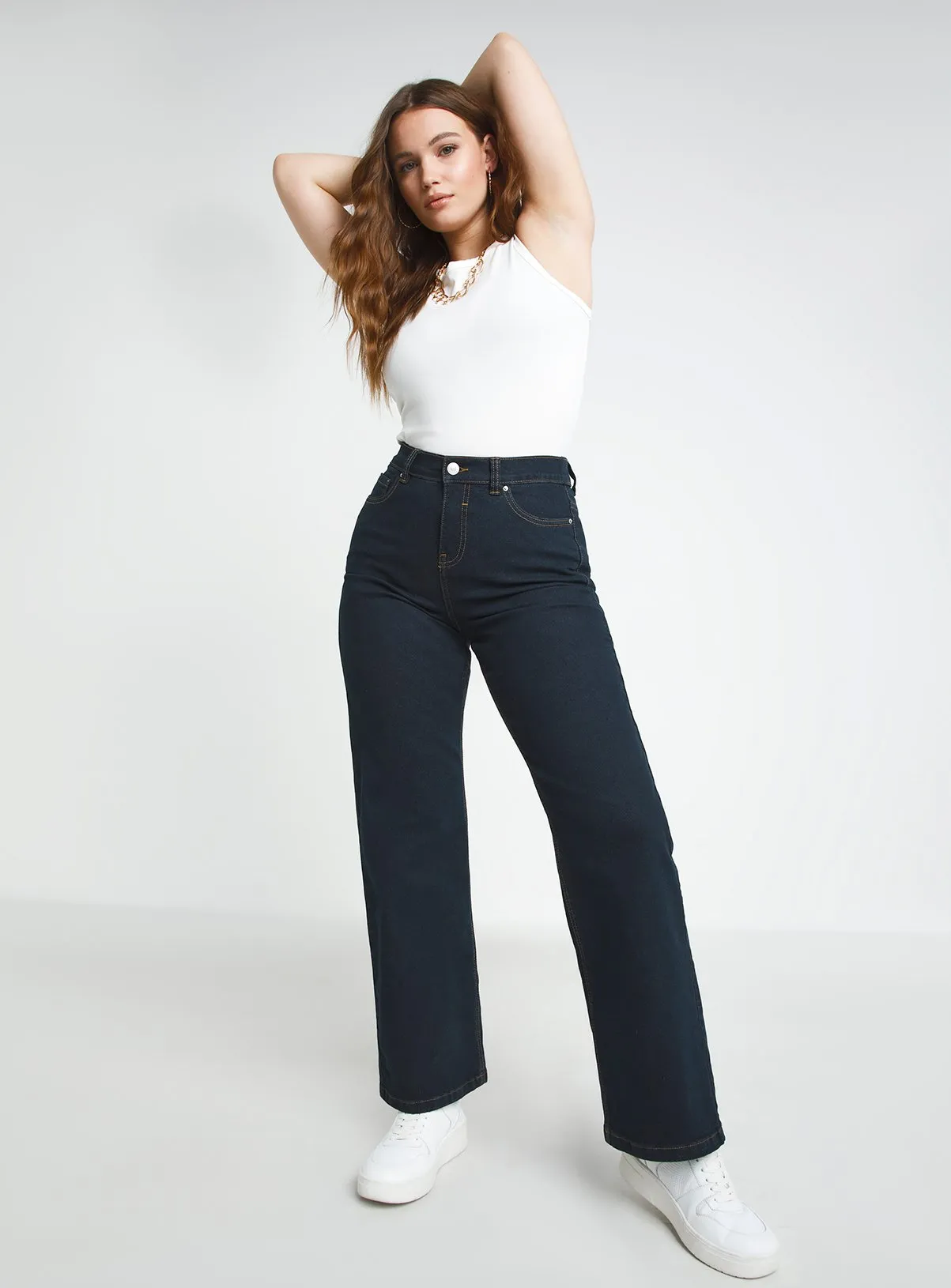 Buy SIMPLY BE 24/7 Indigo Wide Leg Jean 32 | Jeans | Tu