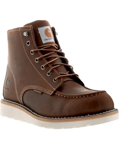 Carhartt Men's 6" Waterproof Non-Safety Toe Wedge Boot ( Dark Brown), CMW6095 | redwoodtradingpost