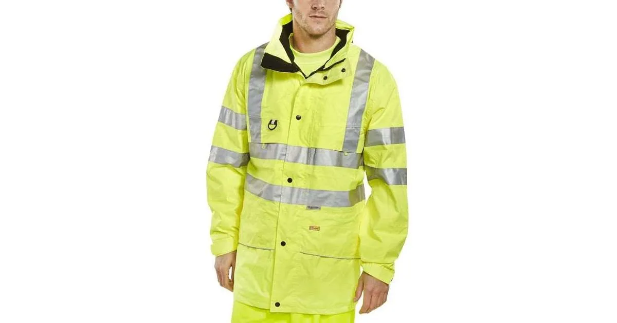 Carnoustie Hi Vis Yellow Waterproof Jacket | Work & Wear Direct