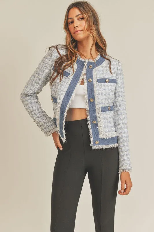 Carrington Tweed & Denim Statement Jacket