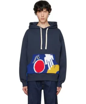 Charles Jeffrey Loverboy Navy Patch Ears Hoodie