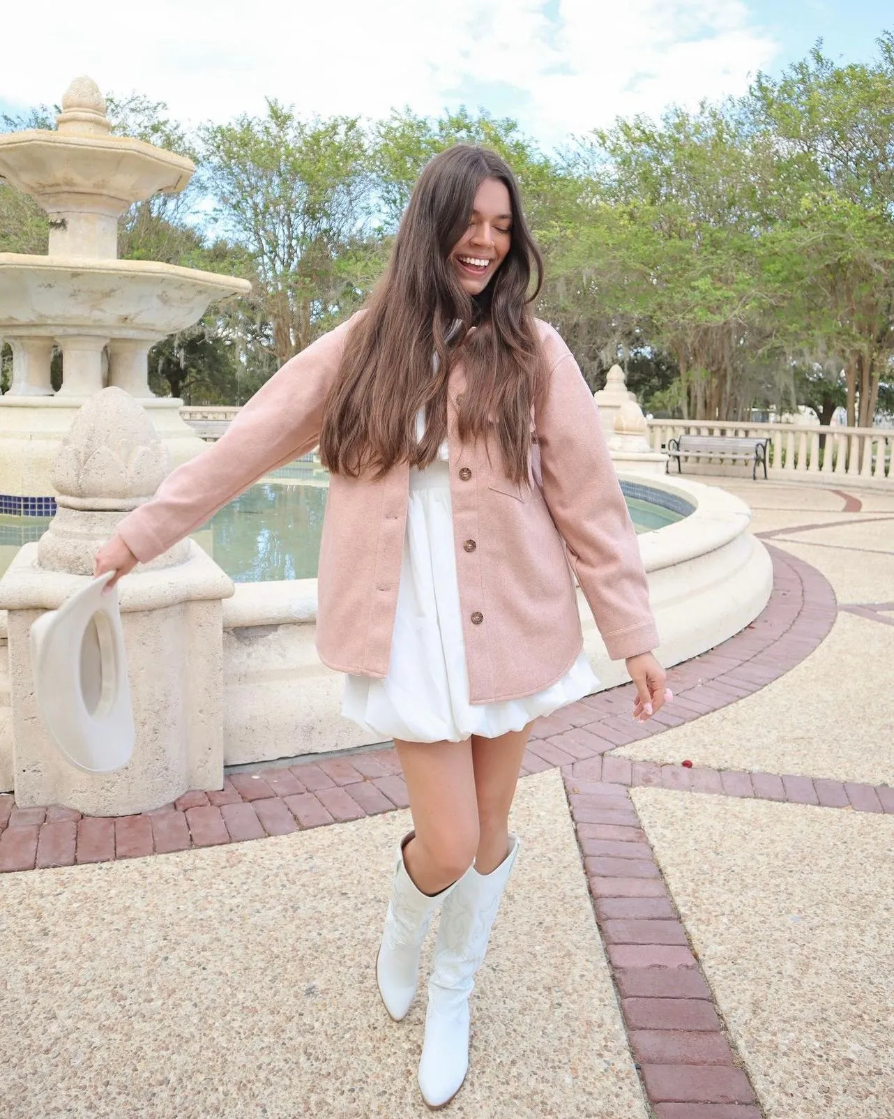 Charlie Fleece Oversized Blush Fall Shacket Jacket