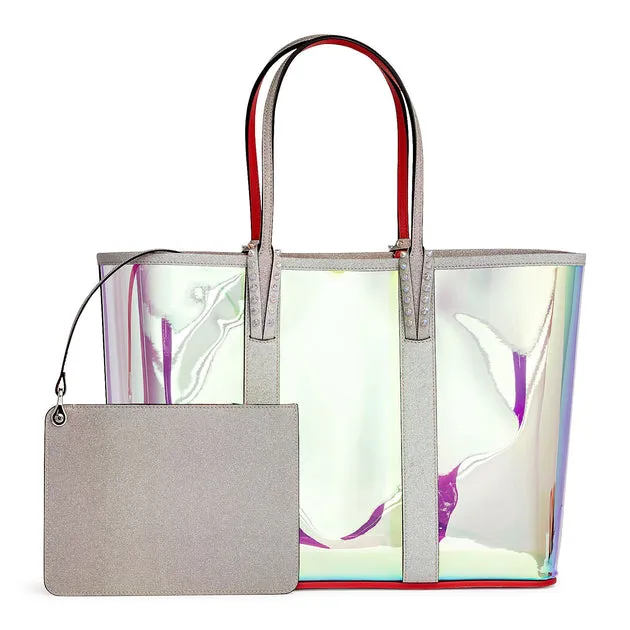 Christian Louboutin Cabata holographic vinyl and glitter tote