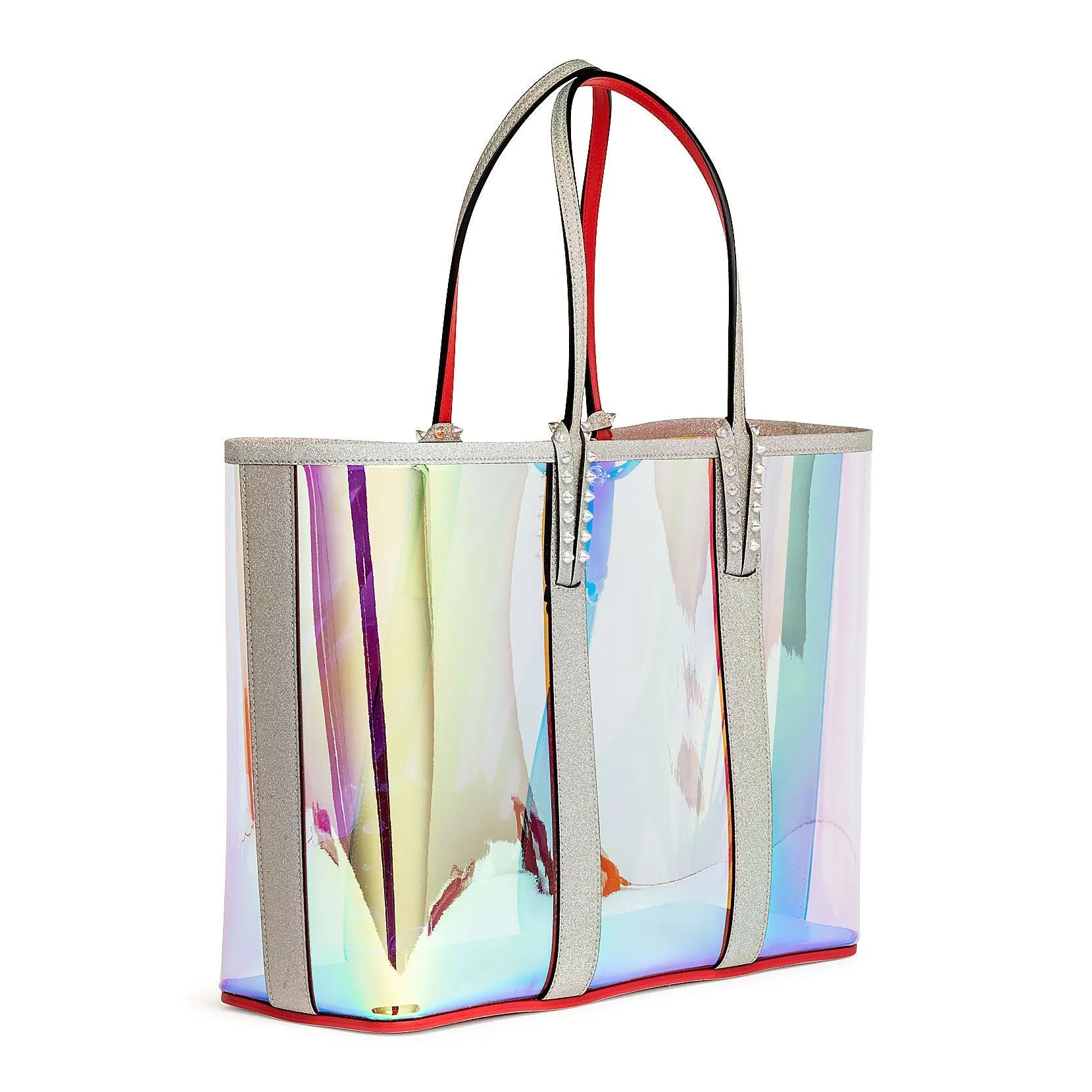 Christian Louboutin Cabata holographic vinyl and glitter tote