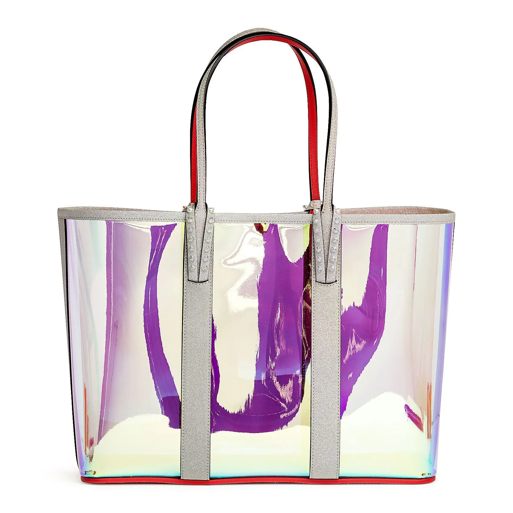 Christian Louboutin Cabata holographic vinyl and glitter tote