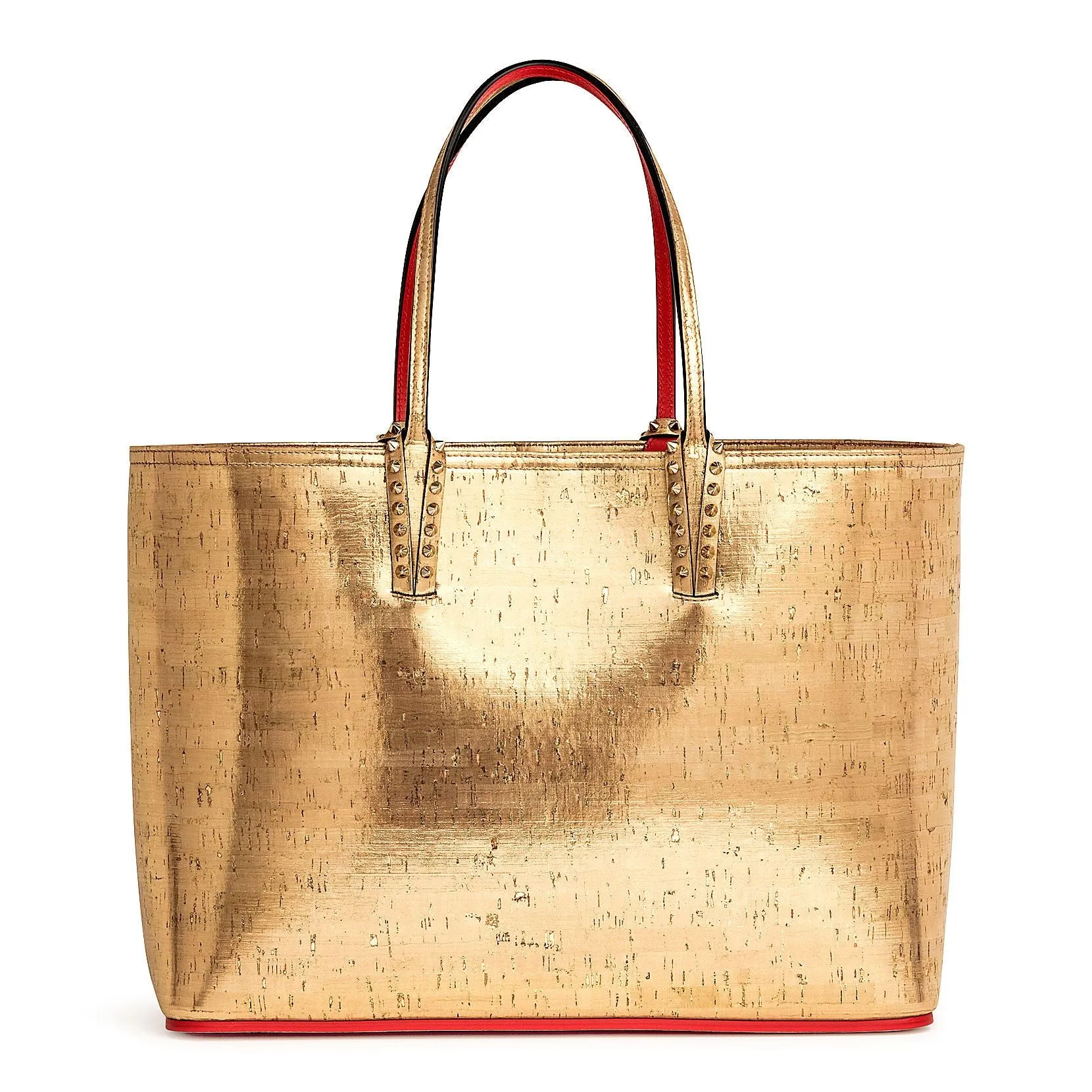 Christian Louboutin Cabata Liege Pepite gold cork tote